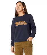 Bluzy damskie - Fjallraven Fjallraven Damska bluza z logo W, Ciemnogranatowy, M 84143 - miniaturka - grafika 1
