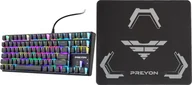 Klawiatury - PREYON Klawiatura Preyon Blue Blitz Claw PBBC87B + Podkładka gamingowa Preyon Falcon Speed M PFS40 M-9138898 - miniaturka - grafika 1