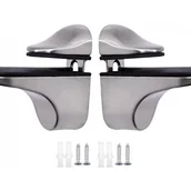 Zawiasy, okucia i inne akcesoria - Wsporniki do półek szklanych - do półek drewnianych/szklanych o grubości 3-21 mm - zestaw 2 szt. - szczotkowane - miniaturka - grafika 1