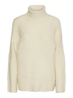 Swetry damskie - Pieces Sweter w kolorze kremowym - miniaturka - grafika 1