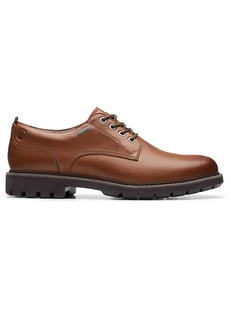 Clarks Skórzane trzewiki "BatcombeTieGTX" w kolorze jasnobrązowym - Półbuty męskie - miniaturka - grafika 1