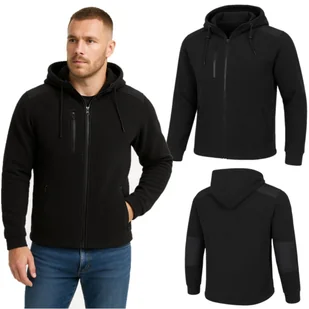Bluza polarowa POLAR MĘSKI Z KAPTUREM ciepły wygodny do PRACY ROBOCZY 3XL - Bluzy męskie - miniaturka - grafika 1