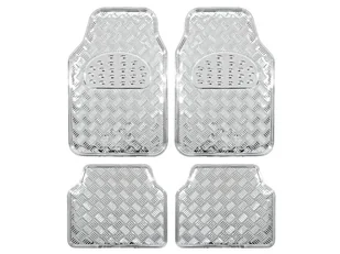 Dywaniki Samochodowe Alu Aluminiowe Srebrne chrom - Dywaniki samochodowe - miniaturka - grafika 1