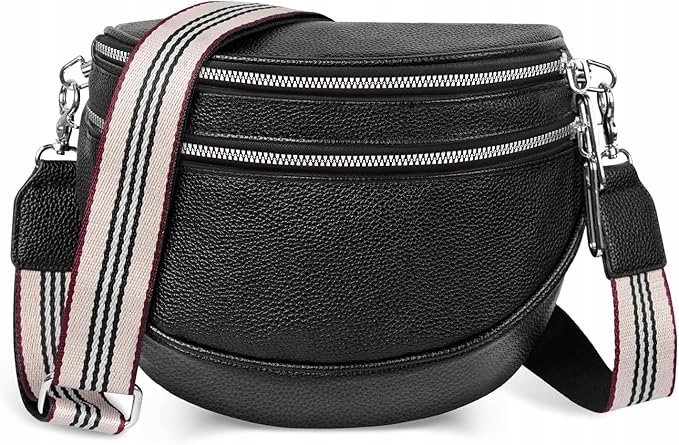 Torba Torebka Damska Czarna Mała Miejska Hossom Na Ramie