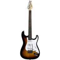 Gitary elektryczne - Arrow Arrow ST 111 Amburst Rosewood/white - gitara elektryczna - miniaturka - grafika 1