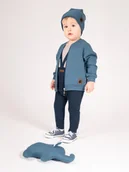 Bluzy dla chłopców - Chłopięca bluza dresowa bomberka niebieska Nicol,r.56 - miniaturka - grafika 1