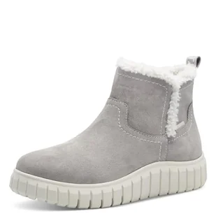 Tamaris Comfort damskie buty z podszewką WarmInsole, TEX i Extra Grip, modne kozaki, Grey Suede, 40 EU, Grey Suede, 40 EU - Kozaki damskie - miniaturka - grafika 1