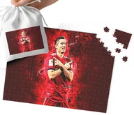 Puzzle - PUZZLE - Robert Lewandowski WZORY DLA MAŁEGO PIŁKARZA 192el + WORECZEK - miniaturka - grafika 1