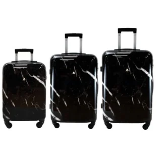 Zestaw walizek SEMI LINE T5730-0 Czarny-marmur - Walizki Zestaw walizek SEMI LINE T5730-0 Czarny-marmur - Walizki - miniaturka - grafika 1