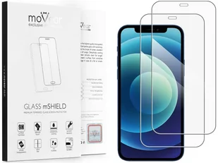 2 szt. | moVear 2.5D - Szkło hartowane do Apple iPhone 12 Pro / 12 (6.1") | Do Etui, fullGlue, 9H - Szkła hartowane na telefon - miniaturka - grafika 1