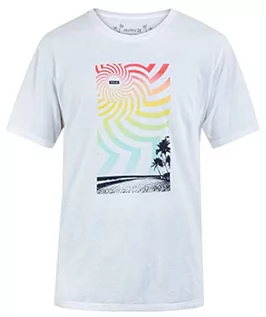 Koszule męskie - Hurley Męska koszula M Evd WSH Tripical Ss biały biały M CZ6045 - grafika 1