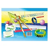 Szkolne artykuły papiernicze - Protos Blok techniczny 250g A4 10 - miniaturka - grafika 1