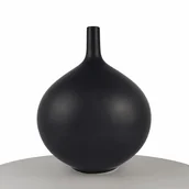 Wazony i flakony - Czarny Wazon Dekoracyjny Ceramiczny Sevilla - 24cm Matowy - miniaturka - grafika 1