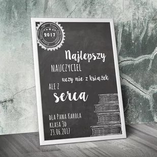 Prezent dla nauczyciela zakończenie roku a4 ramka, podziękowanie, przedszkole, szkoła - Kartki okolicznościowe i zaproszenia - miniaturka - grafika 1