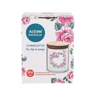 Altom Pojemnik szklany Charlotta, 360 ml, różowy - Pojemniki kuchenne - miniaturka - grafika 1