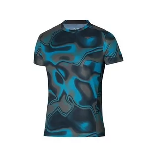 Koszulki męskie - Mizuno Koszulka męska Premium Aero, Ocean hawajski/czarny, XXL - grafika 1