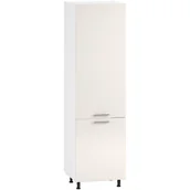 Szafki kuchenne - Szafka Dolna Wysoka Pod Zabudowę Lodówki DL-60/214 Biały / Beżowy Połysk Vento Halmar Beż, Biały - miniaturka - grafika 1