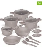 Zestawy garnków i patelni - Berlinger Haus 15-częściowy zestaw "Taupe Collection" w kolorze jasnobrązowym - miniaturka - grafika 1