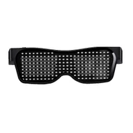 Okulary przeciwsłoneczne - Magic Flash Led Party Okulary Aplikacja Sterowanie Bluetooth Luminous DJ Okulary przeciwsłoneczne Białe światło - miniaturka - grafika 1