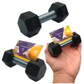 Wizytowniki - Stojak na Wizytówki w Kształcie Hantla, Wizytownik Hantelek, Czarny - miniaturka - grafika 1