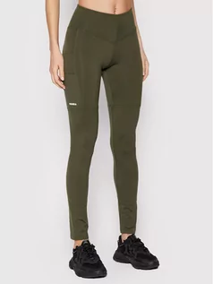 Spodnie damskie - NEBBIA Legginsy High Waist Fitsmart 505 Zielony Slim Fit - grafika 1