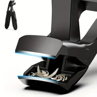 Akcesoria do paznokci - TEMU Obcążki do Paznokci z Poziomym Uchwytem dla Szerokiego Otworu, Wytrzymałe Nożyczki do Paznokci z Złapaniakiem, Zakrzywione Obcinaczki ze Stali - miniaturka - grafika 1