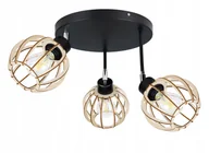 Lampy sufitowe - Lampa Wisząca plafon żyrandol sufitowa Loft Drewno - miniaturka - grafika 1