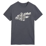 Koszulki sportowe męskie - Koszulka męska 4F Tshirt M3132 Rozmiar: L / Kolor: szary - miniaturka - grafika 1