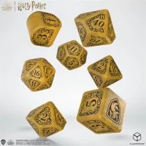 Harry Potter: Zestaw kości - Modern Hufflepuff - Żółty Q-Workshop - Akcesoria do gier planszowych - miniaturka - grafika 1