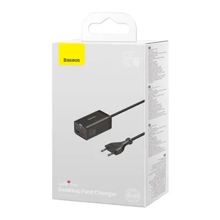 Ładowarka sieciowa Baseus GaN3 Pro, 2x USB-C, 2x USB, 65W (czarna) - Ładowarki do telefonów - miniaturka - grafika 3