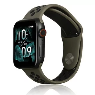 Paski - Beline pasek Apple Watch Sport Silicone 38/40/41mm brązowo-czarny brown/black - grafika 1