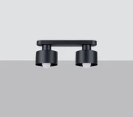 Lampy sufitowe - Sollux Savar SL.1130 plafon oprawa sufitowa 2x60W E27 czarny - miniaturka - grafika 1