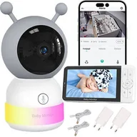 Elektroniczne nianie i monitory oddechu - NIANIA ELEKTRONICZNA Z KAMERĄ WIFI OBROTOWA FULL HD + MONITOR LCD 5" 4XZOOM 2 V2 - miniaturka - grafika 1
