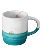 Sztućce dla dzieci - Folkifreckles Kubek "Splash" w kolorze biało-turkusowym - 300 ml - miniaturka - grafika 1