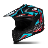 Kaski motocyklowe - Kask Cross iXS iXS363 2.0 Czarny Matowy/Petrol/CzerwonyS - miniaturka - grafika 1