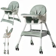 Krzesełka do karmienia - Krzesełko Artnico LUX Frilo zielone do karmienia - miniaturka - grafika 1