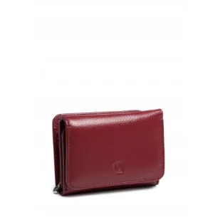 Portfel Damski Skóra Naturalna LUIGISANTO RFID Bordowy matowy portmonetka - Portfele Portfel Damski Skóra Naturalna LUIGISANTO RFID Bordowy matowy portmonetka - Portfele - miniaturka - grafika 1