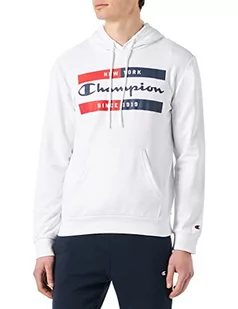 Champion Męska bluza z kapturem Legacy Graphic Shop Authentic Powerblend Terry Box Logo, biały, XXL - Bluzy męskie - miniaturka - grafika 1