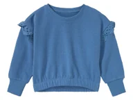 Swetry dla dziewczynek - lupilu® Bluza dresowa dziewczęca z bawełną (122/128, Niebieski) - miniaturka - grafika 1