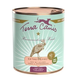 Terra Canis Getreidefrei Adult 6 x 800 g Indyk z selerem, dynią i rukwią wodną - Mokra karma dla psów - miniaturka - grafika 1