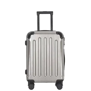 WALIZKA WYGLĄD ALUMINIUM WALIZKA IMITACJA ALUMINIUM SREBRNA - Walizki - miniaturka - grafika 1
