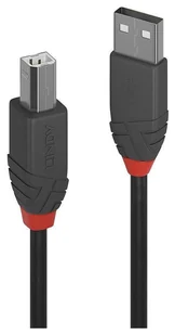 Lindy Kabel drukarkowy USB 2.0 A/M - B/M, Anthra Line 0.2m Czarny - Kable USB - miniaturka - grafika 1