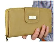 Portfele - PORTFEL DAMSKI ORGNIZER podwójny DUŻY POJEMNY na zamek - miniaturka - grafika 1