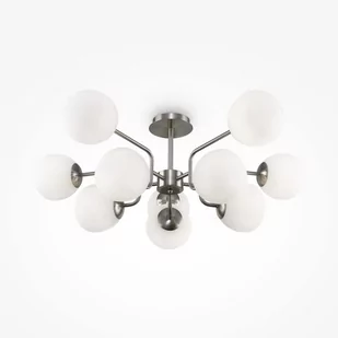 Okrągła lampa wisząca Erich MOD221PL-10N matowe szkło chrom - Lampy sufitowe - miniaturka - grafika 1