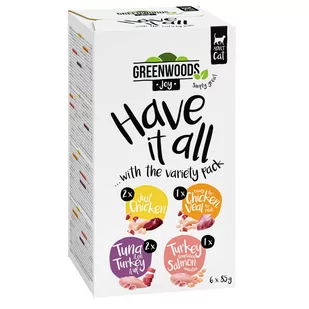 Mieszany pakiet próbny Greenwoods Joy, 6 x 85 g - Mix: 4 smaki - Mokra karma dla kotów - miniaturka - grafika 1