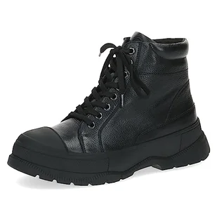 Caprice Damskie 9-26200-41 botki sznurowane z obcasem, Czarna papka, 37 EU - Botki damskie - miniaturka - grafika 1