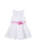 Sukienki i spódniczki dla dziewczynek - Mayoral Sukienka elegancka 3918 Biały Regular Fit - miniaturka - grafika 1