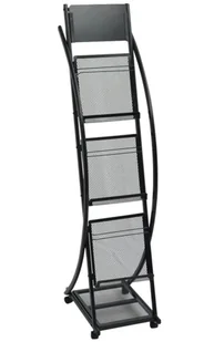 Stojak na gazety na kółkach z 3 półkami D3-B17 - Inne meble do salonu Stojak na gazety na kółkach z 3 półkami D3-B17 - Inne meble do salonu - miniaturka - grafika 1