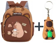 Zestawy szkolne - ZESTAW Plecak + BRELOK dziecięcy KAPIBARA plecaczek dla dzieci breloczek - miniaturka - grafika 1