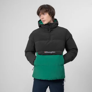 Kurtki męskie - Męska kurtka puchowa pikowana CHAMPION Hooded Jacket - zielona - grafika 1